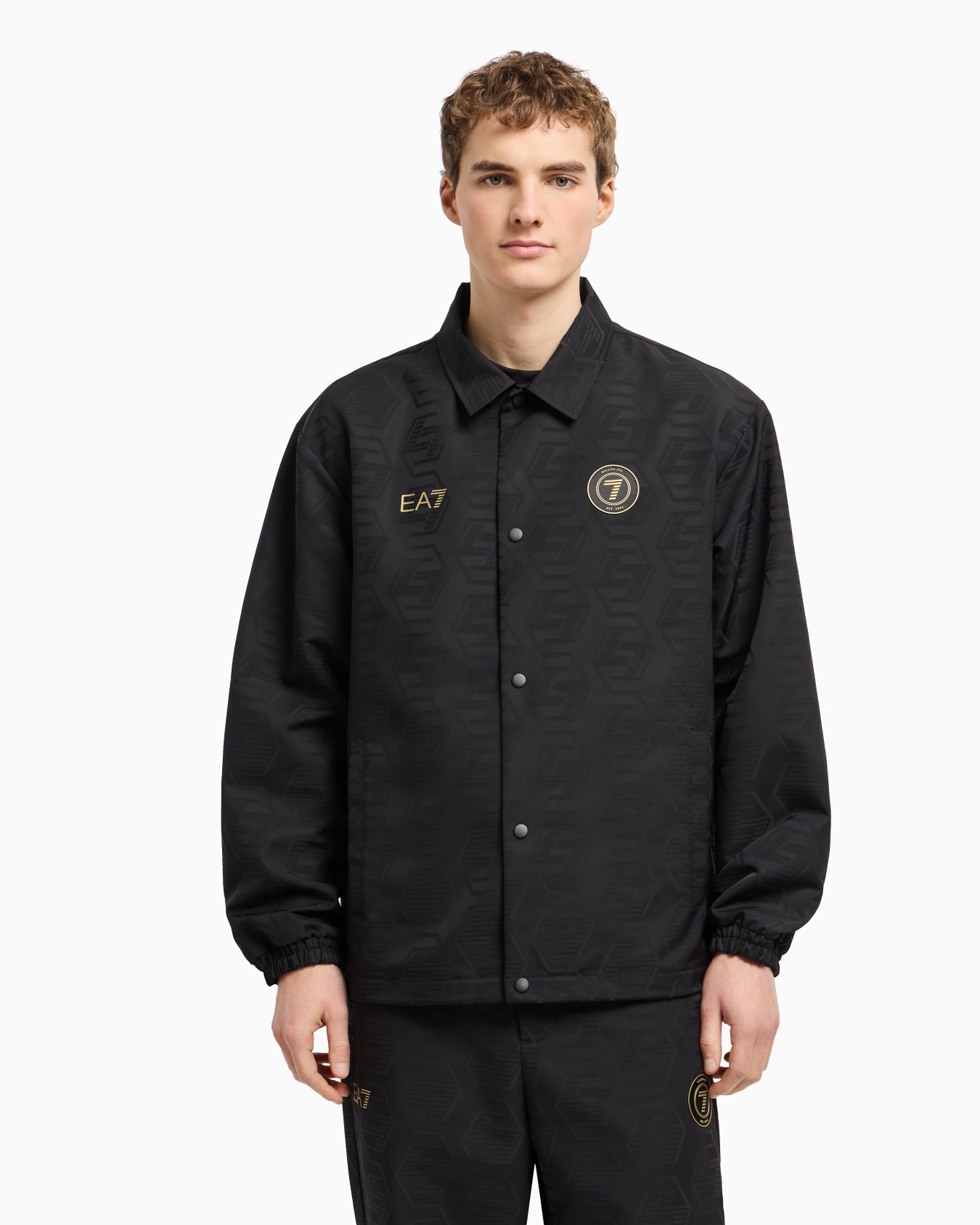Soccer jacquard monogram jacket Slide 4