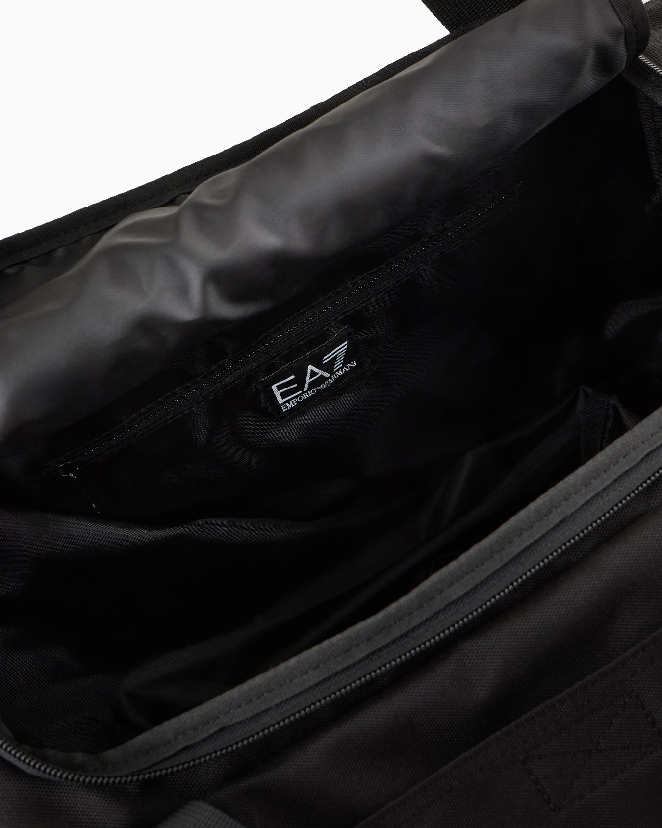 Small technical-fabric duffel bag with oversized logo Slide 3