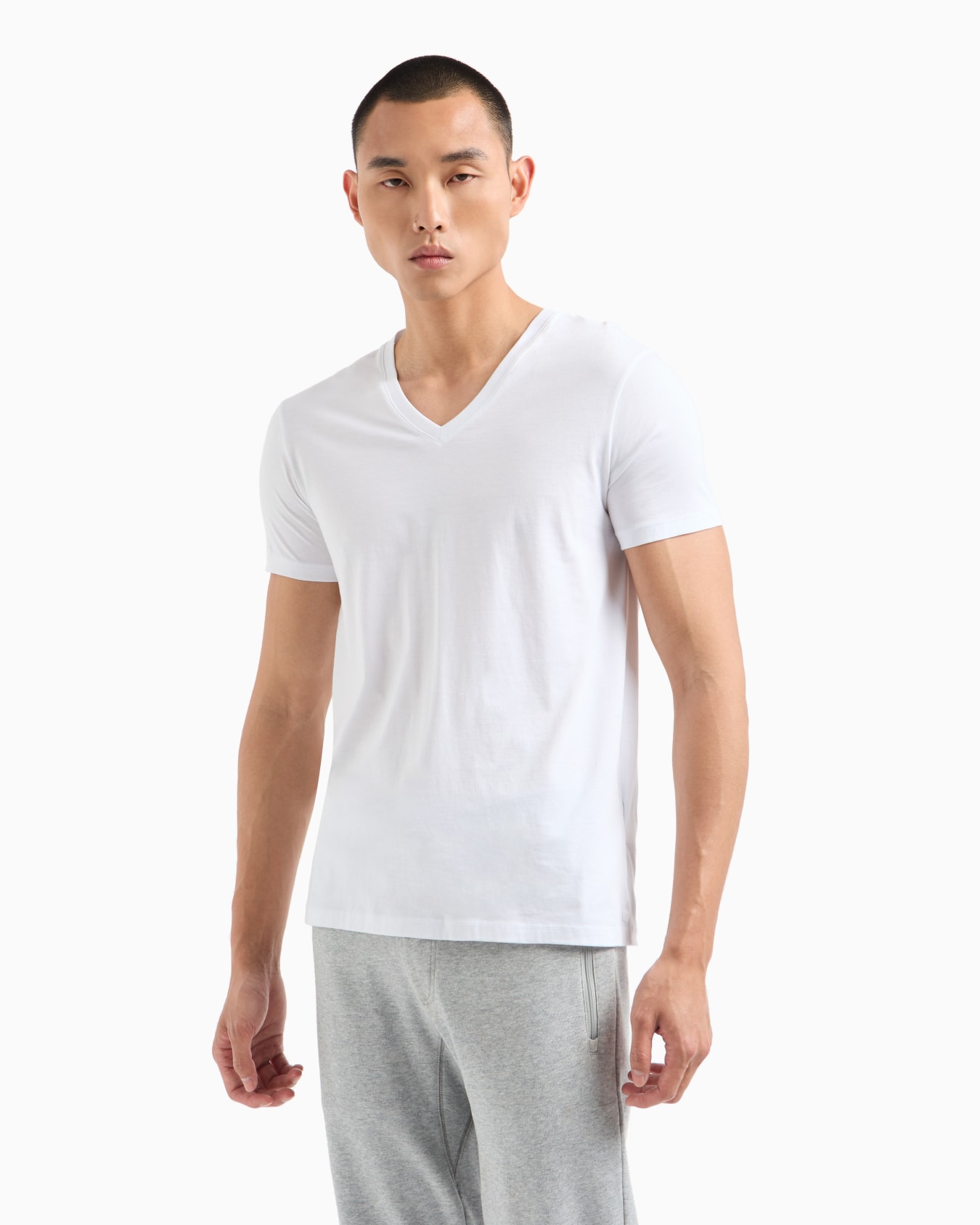 Slim fit T-shirt in Pima cotton jersey Slide 3