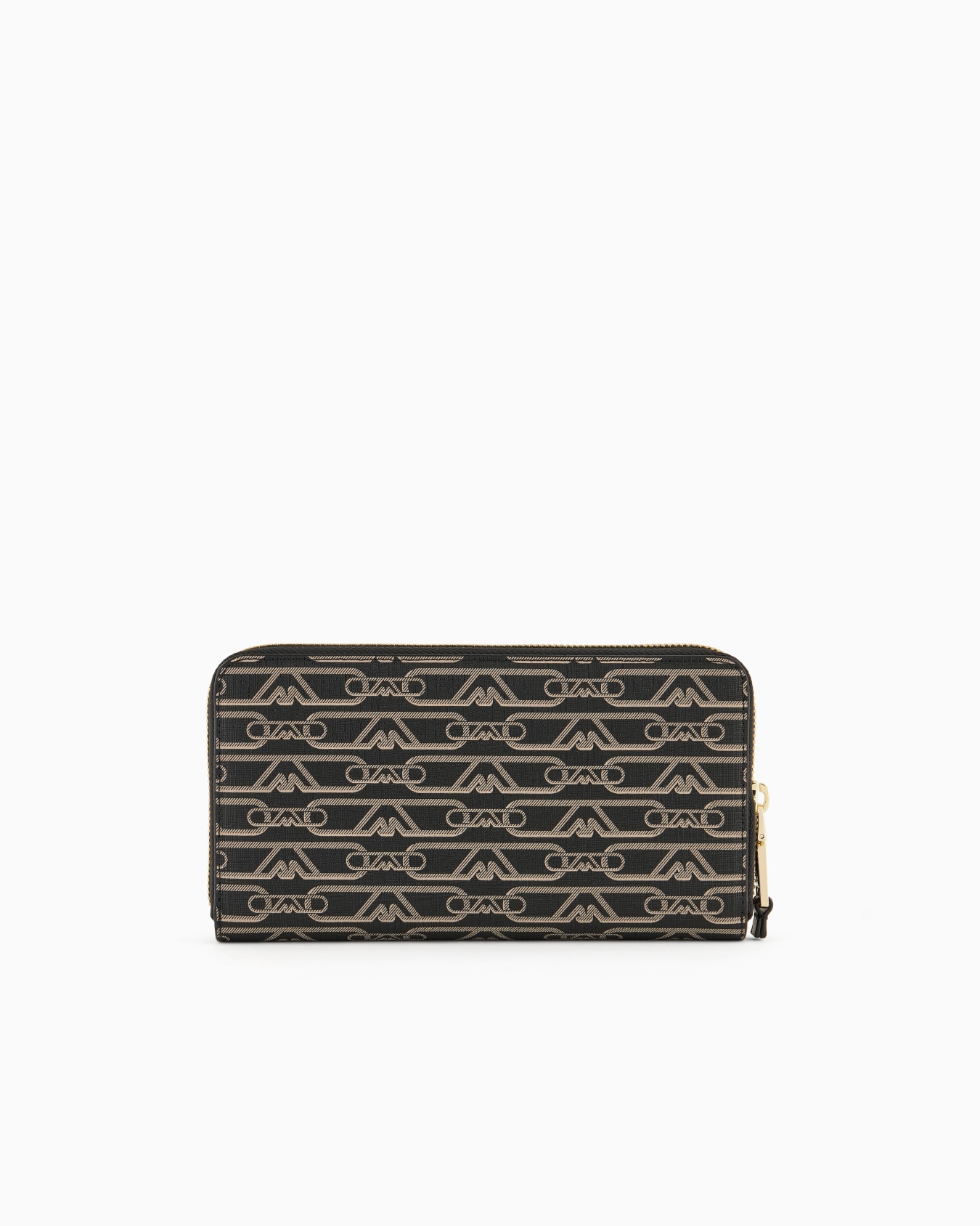 Zip-around wallet with all-over monogram print Slide 1