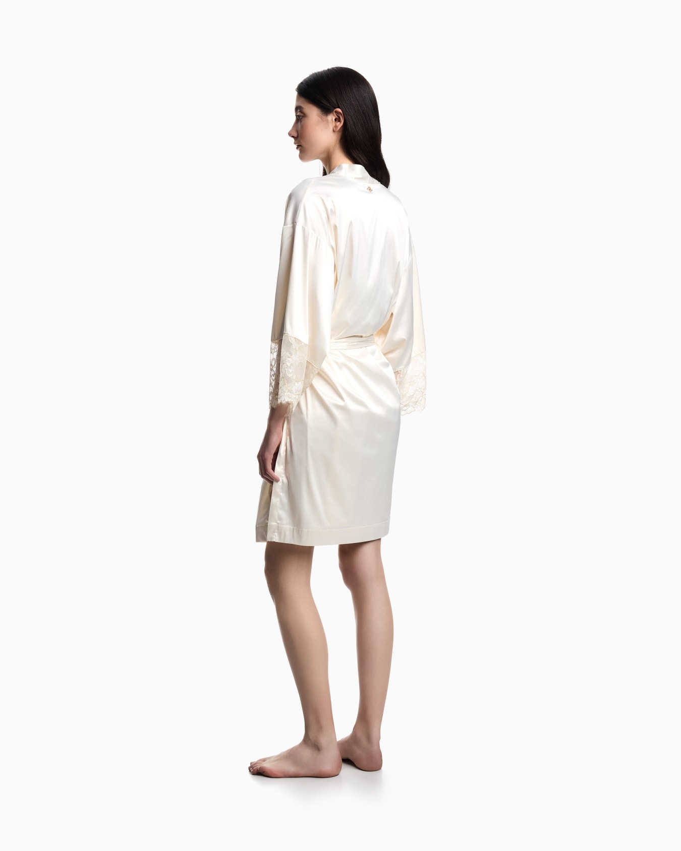 ASV Bridal satin kimono robe Slide 2