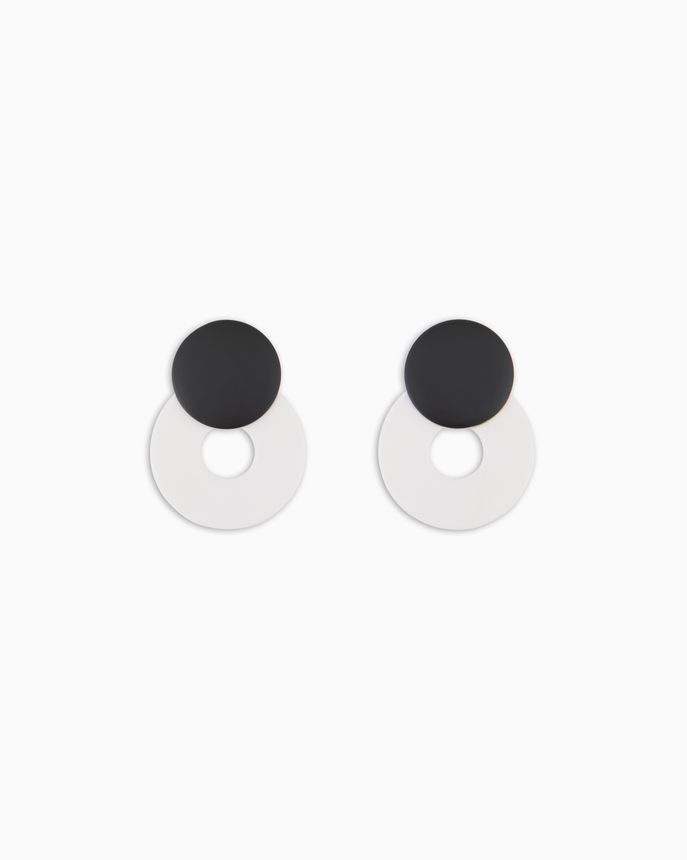 Two-tone oversized double-hoop earrings  Slide 0