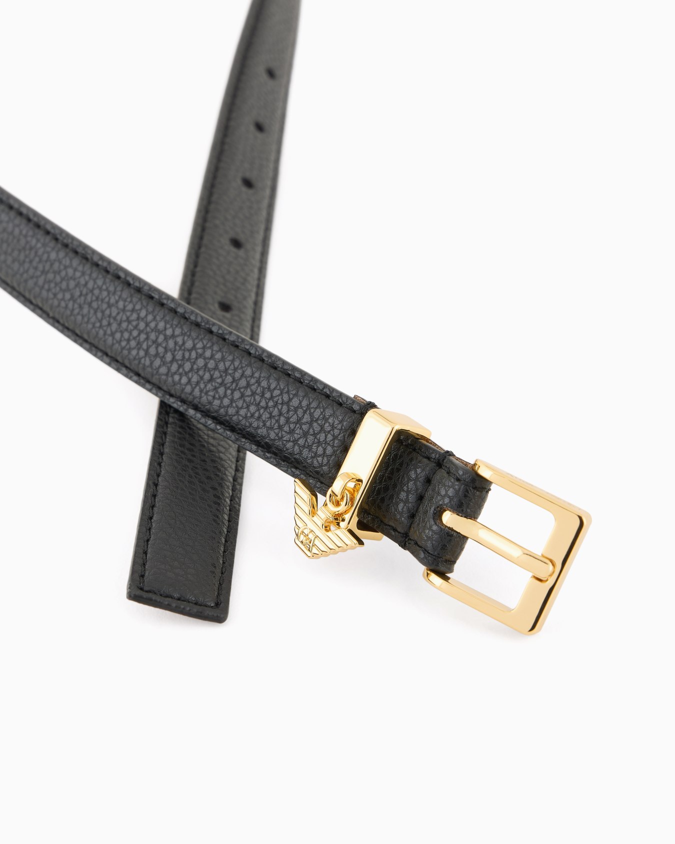 Deer-print belt with eagle logo charm Slide 1