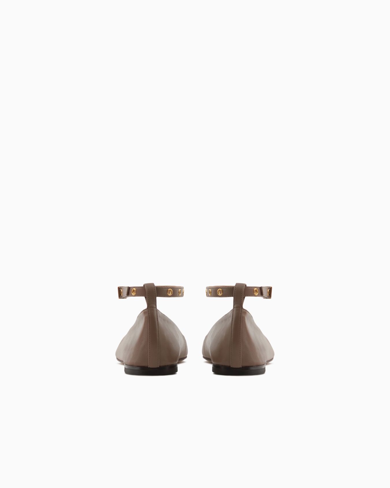 Nappa-leather square-toed ballerinas with strap  Slide 3