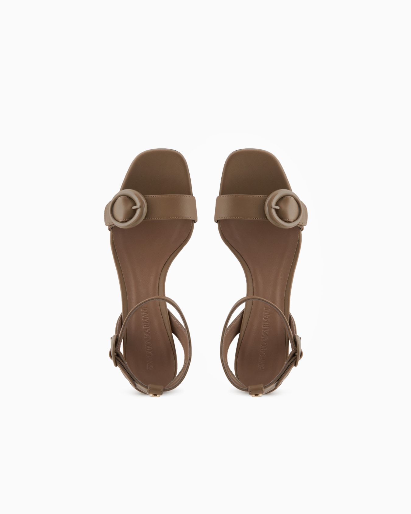 Heeled sandals with leather double strap Slide 2