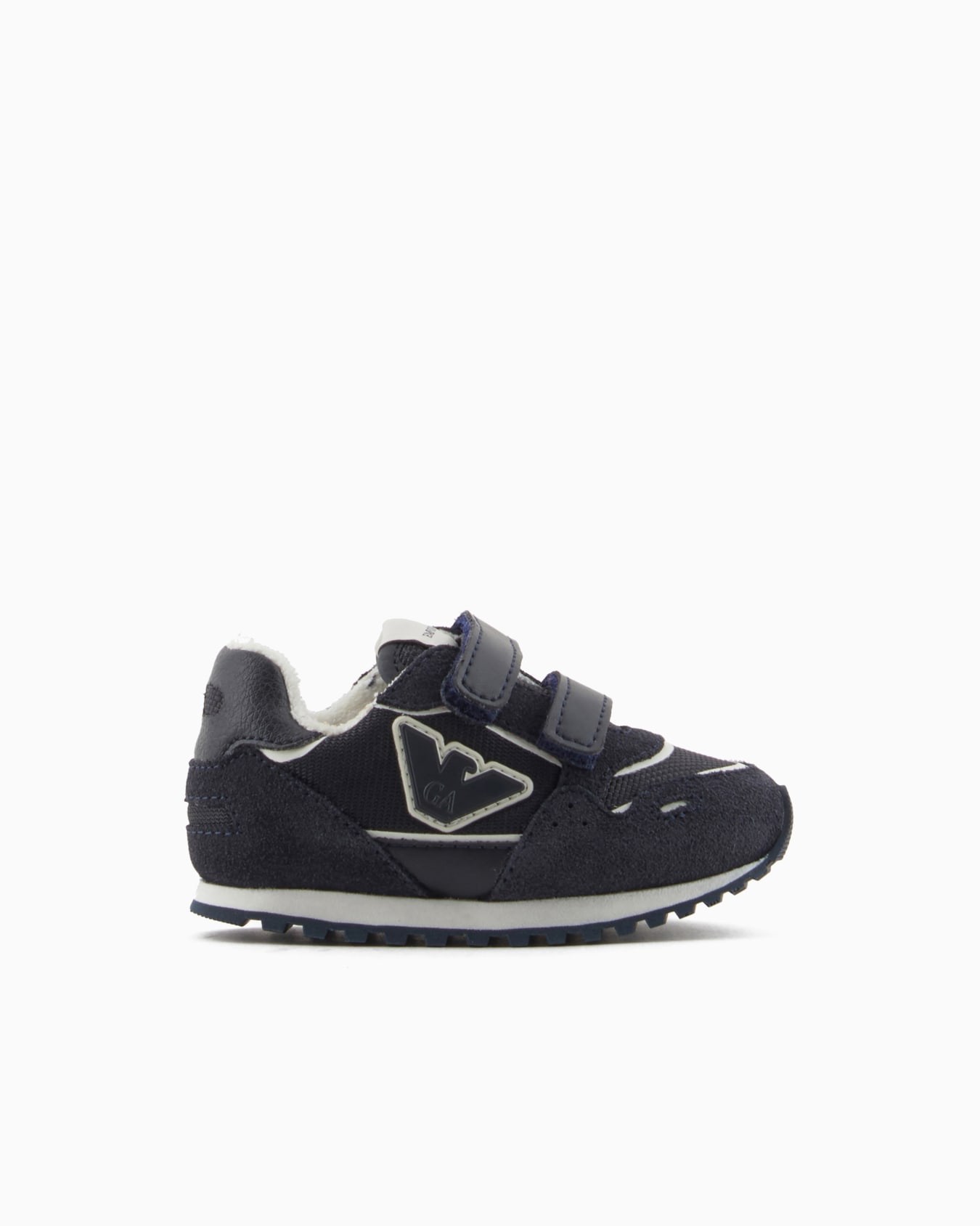 Mesh sneakers with suede details and eagle patch Slide 0