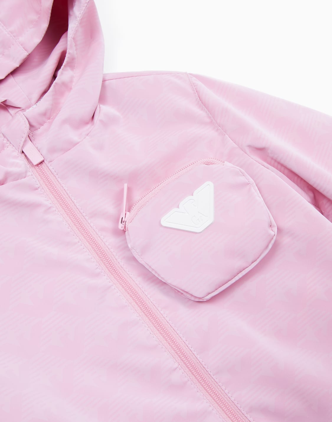 hooded-nylon-jacket-with-all-over-eagle-pink--emporio-armani