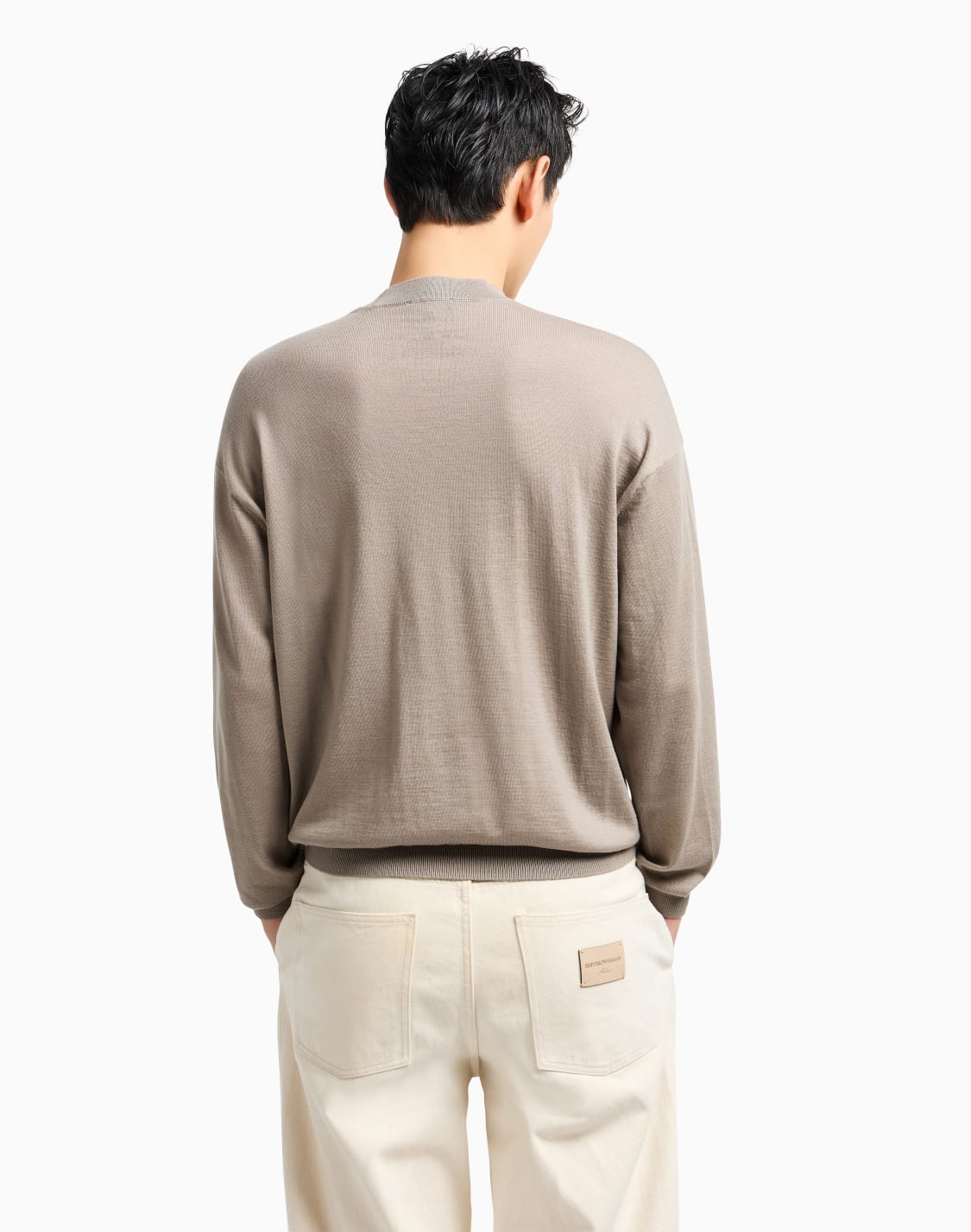 virgin-wool-plain-knit-jumper-with-italic-logo-embroidery-beige--emporio-armani