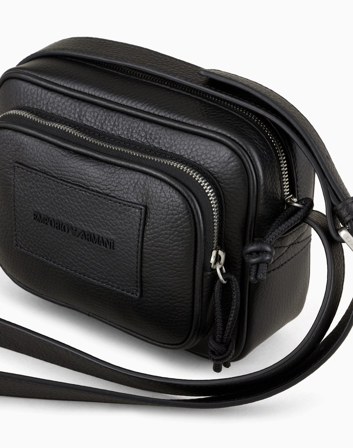 カメラケス-タンブルレザ-ショルダストラップ-ブラック--emporio-armani