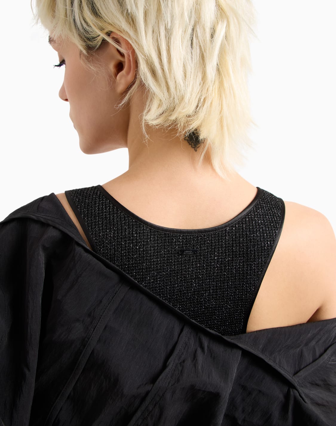short-sheath-dress-in-lurex-fabric-black--armani-exchange