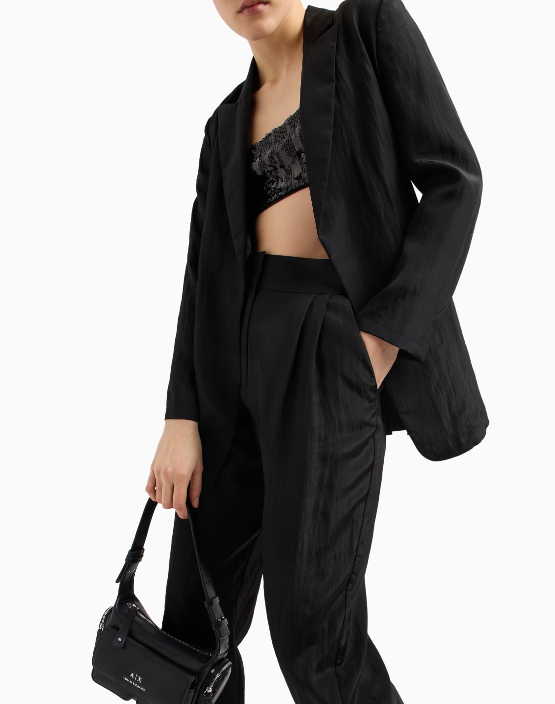 trousers-with-pleats-in-flowing-fabric-black--armani-exchange