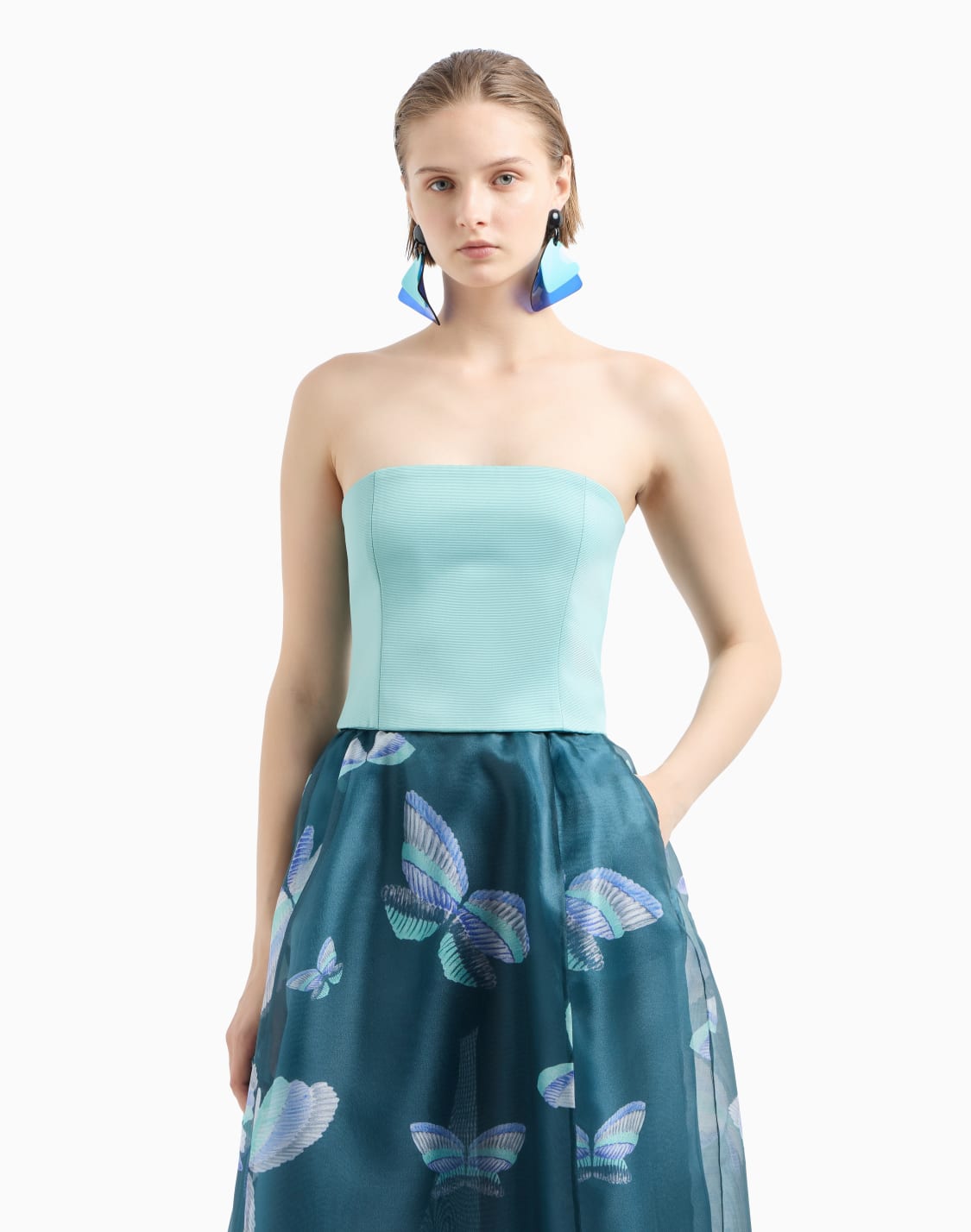 butterfly-ottoman-fabric-bustier-top-green--emporio-armani