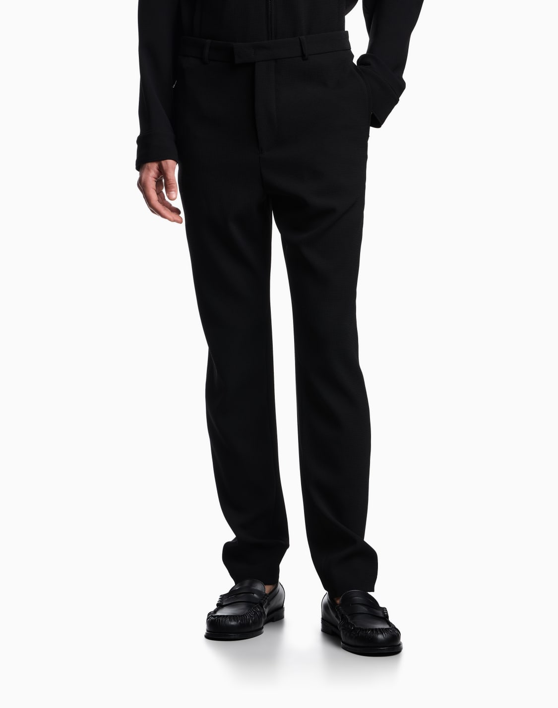 icon-piqu-effect-micro-textured-crpe-jersey-trousers-black--emporio-armani