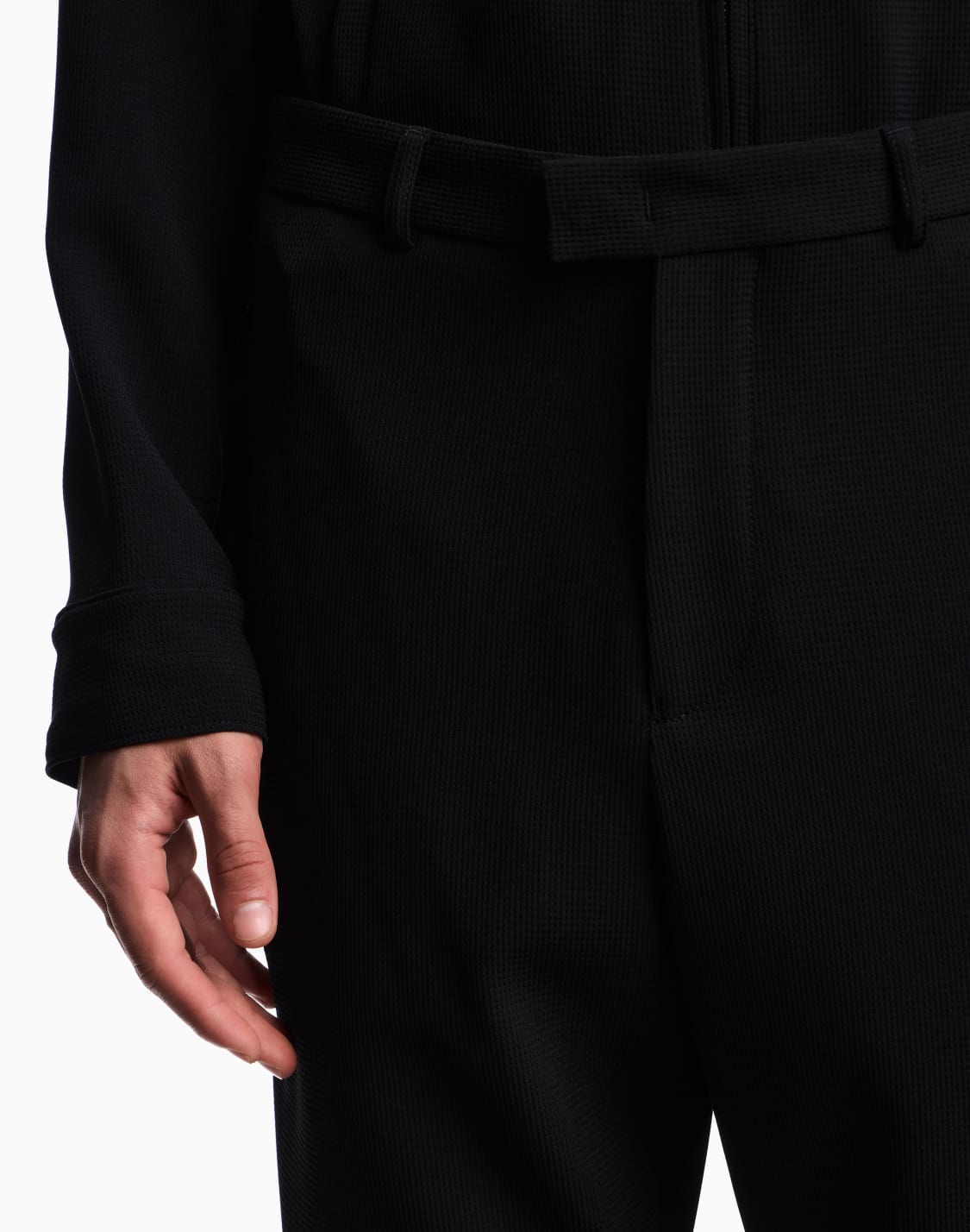 icon-piqu-effect-micro-textured-crpe-jersey-trousers-black--emporio-armani