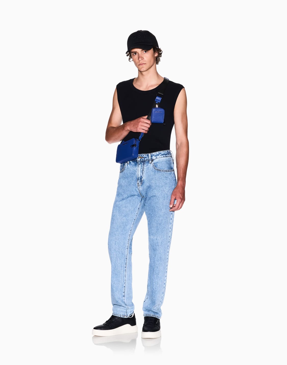 geripptes-tanktop-aus-baumwolle-schwarz--armani-exchange