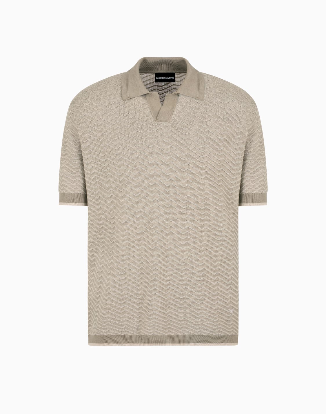 asv-wool-and-lyocell-blend-polo-collar-jumper-with-patterned-stitches-beige--emporio-armani