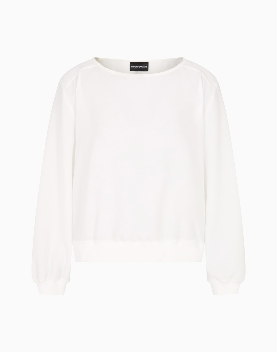 blouse-encolure-ronde-en-crpe-fluide-blanc--emporio-armani