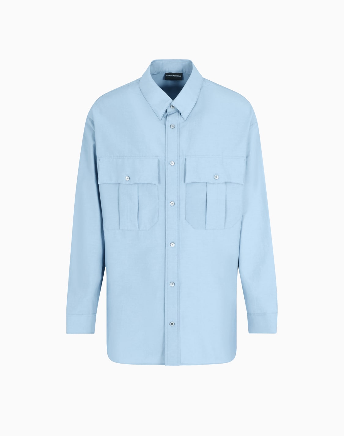 chemise-boxy-en-mlange-de-soie-avec-poches-bleu-clair--emporio-armani