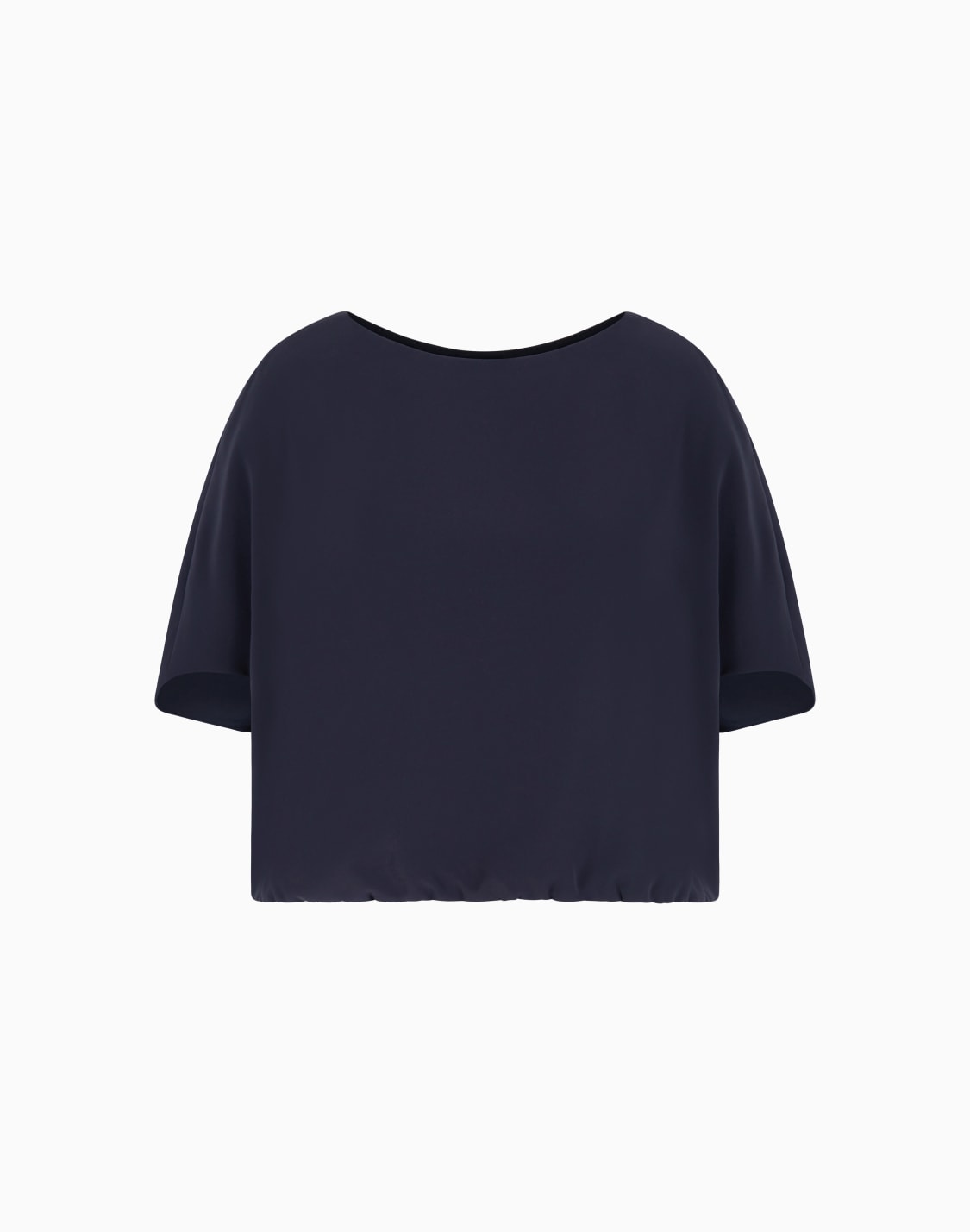 blouse-en-cady-technique-avec-bas-fronc-bleu-marine--emporio-armani