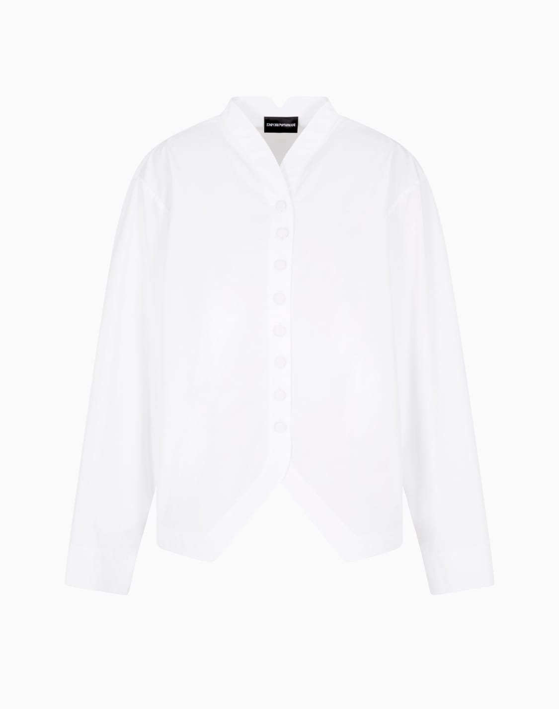 hemd-mit-profiliertem-saum-gefertigt-aus-gebrsteter-baumwolle-wei--emporio-armani