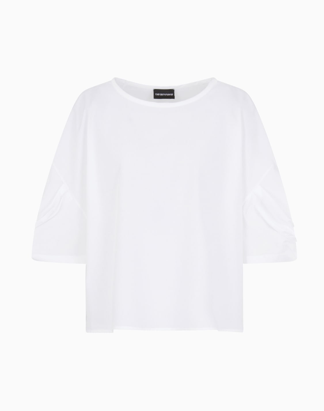 ブラウス-ポプリン-ツイストスリブ-ホワイト--emporio-armani