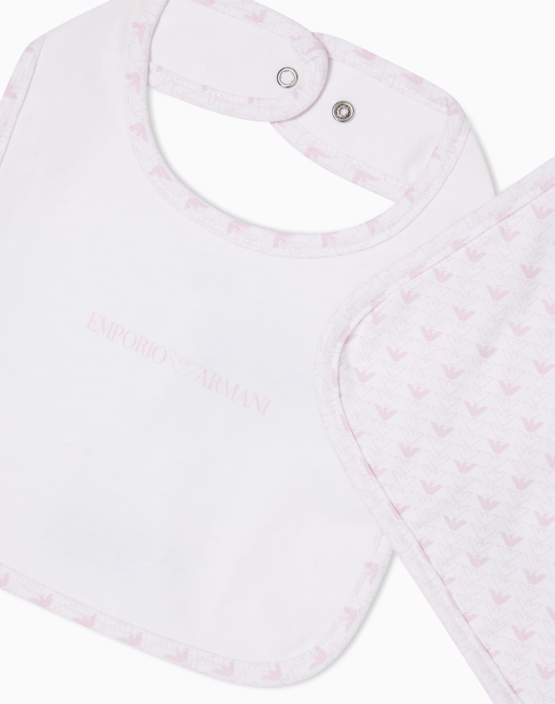 ビブ2枚セット-ジャジ-オプアトイグルロゴ-ピンク--emporio-armani