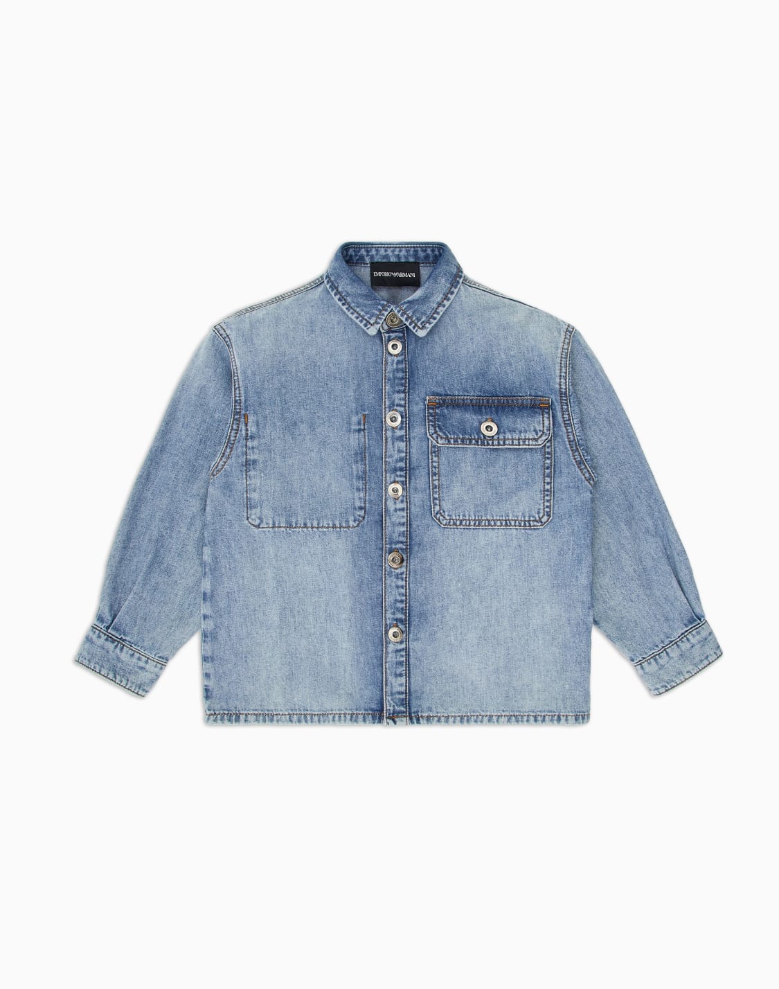 シャツ-ブル--emporio-armani