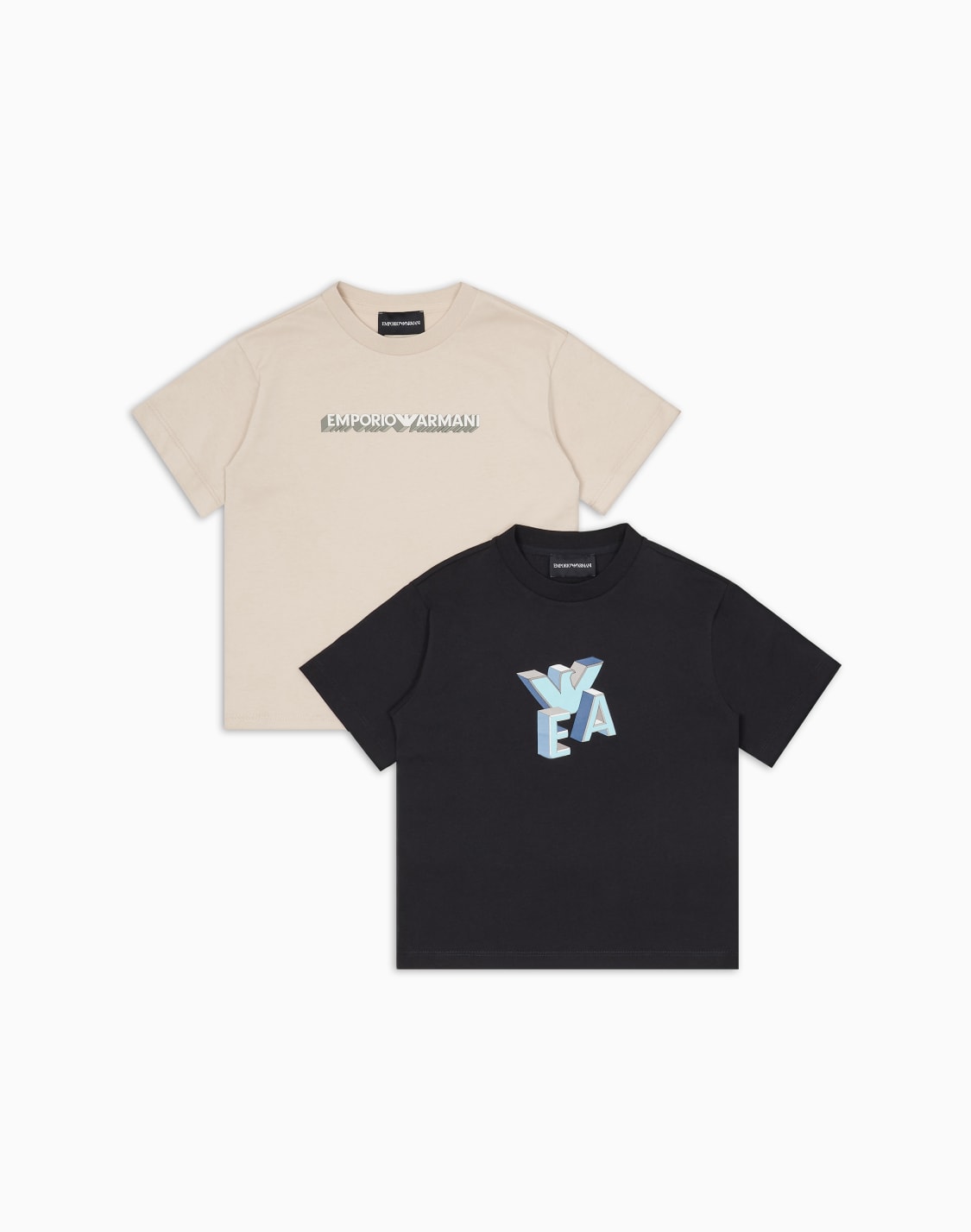 asv-tシャツ2枚セット-ロゴプリント-ネイビブル--emporio-armani