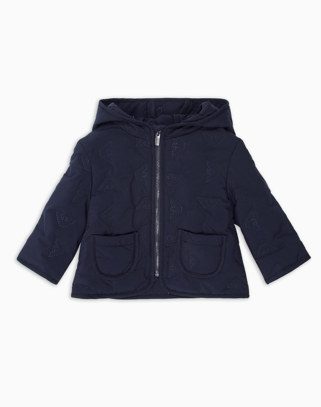 quilted-effect-nylon-hooded-blouson-with-all-over-micro-eagles-navy-blue--emporio-armani