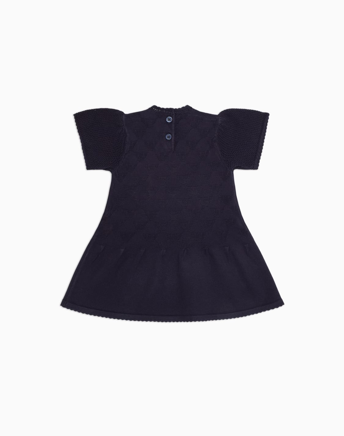 flared-dress-in-all-over-eagle-jacquard-knit-navy-blue--emporio-armani