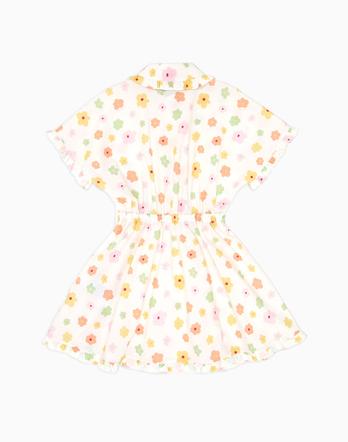 poplin-dress-with-elasticated-waist-and-all-over-print-multicoloured--emporio-armani