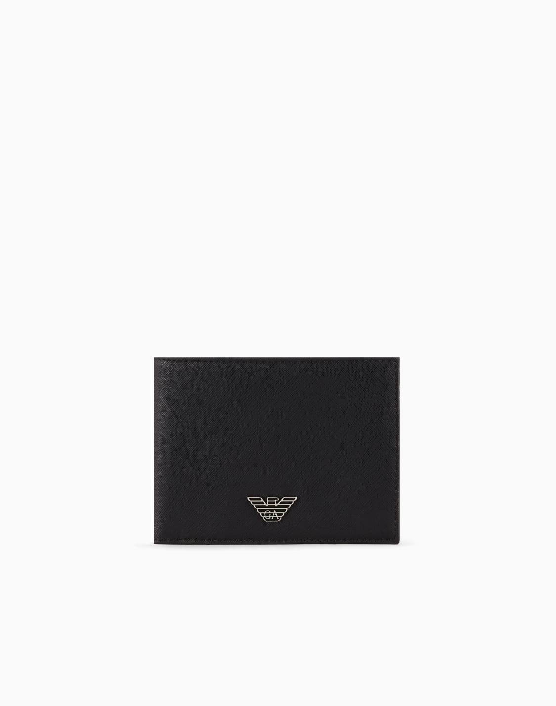 asv-regenerated-saffiano-leather-coin-pocket-wallet-with-eagle-plate-black--emporio-armani