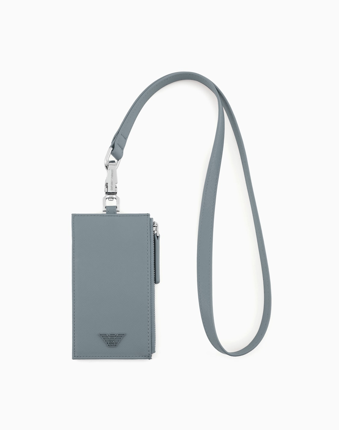 asv-regenerated-saffiano-card-holder-with-shoulder-strap-grey--emporio-armani
