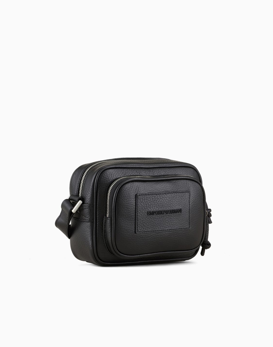 カメラケス-タンブルレザ-ショルダストラップ-ブラック--emporio-armani
