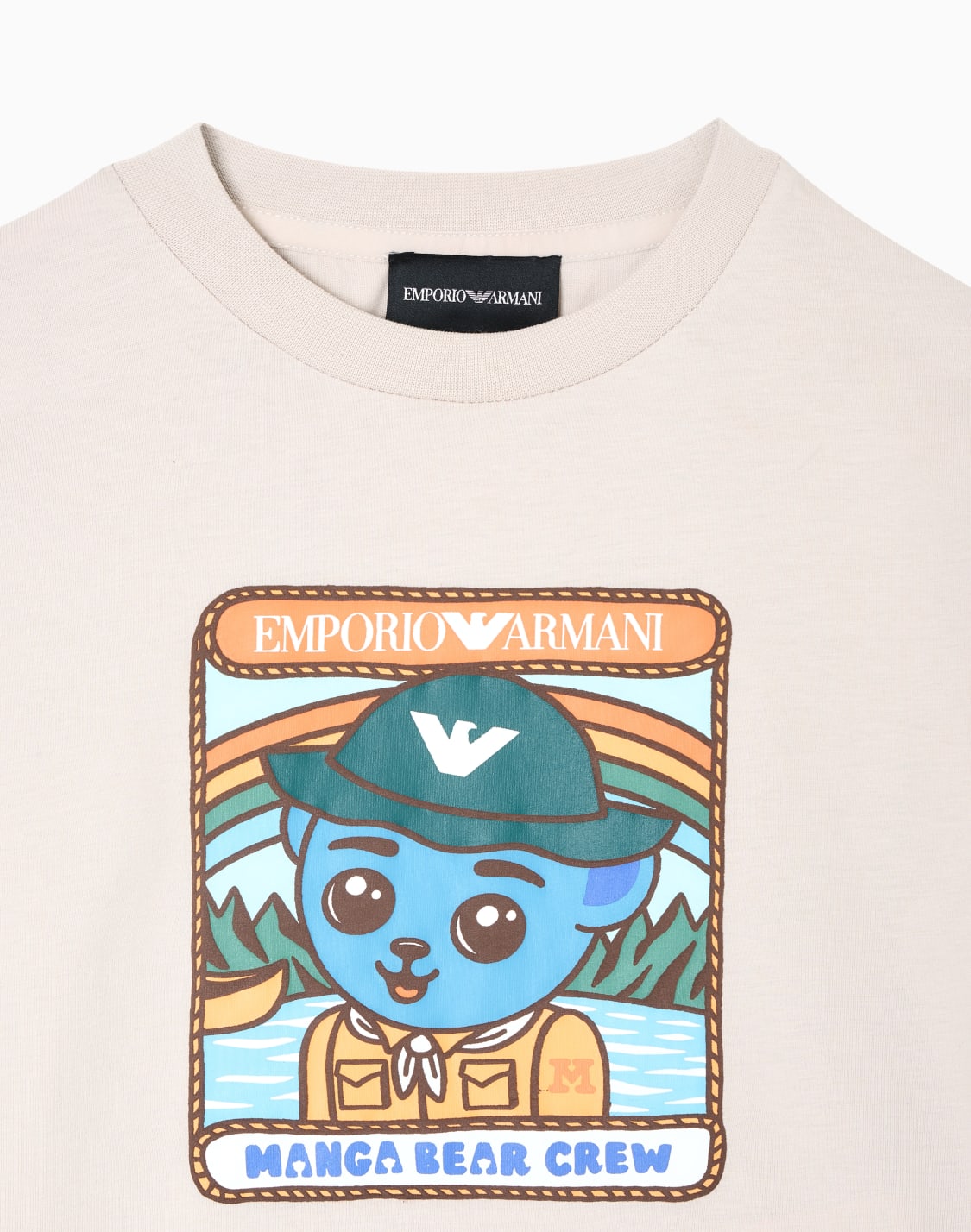 asv-マンガベアクル-コンフォトフィットtシャツ-ジャジ-プリント-ベジュ--emporio-armani