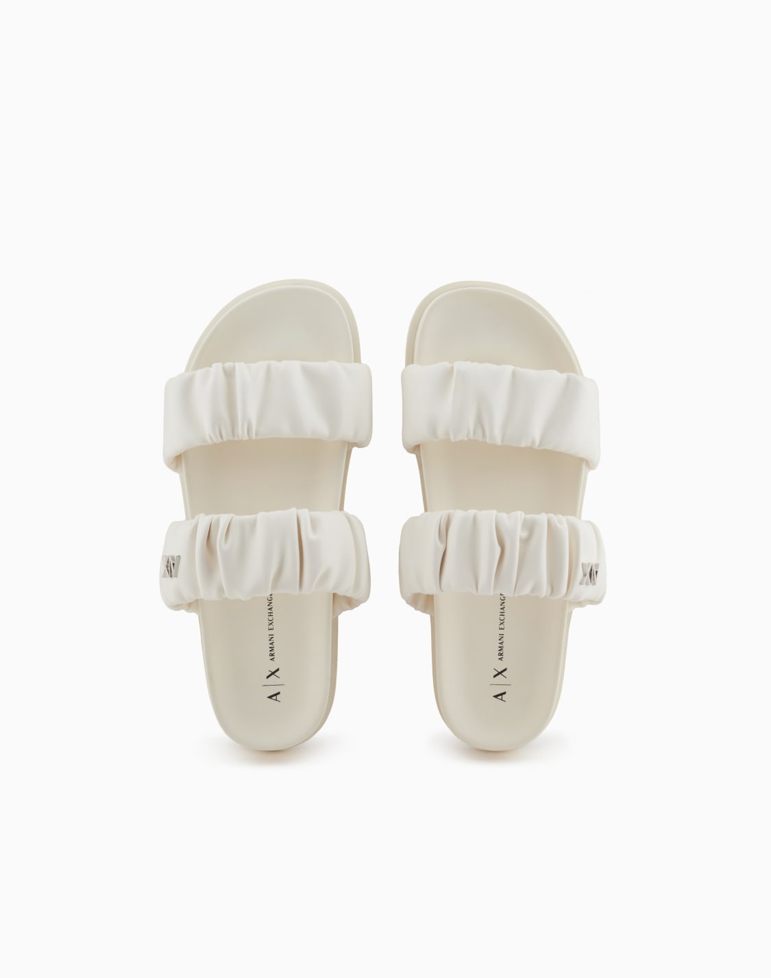 sandali-con-due-fasce-in-tessuto-arricciato-bianco--armani-exchange