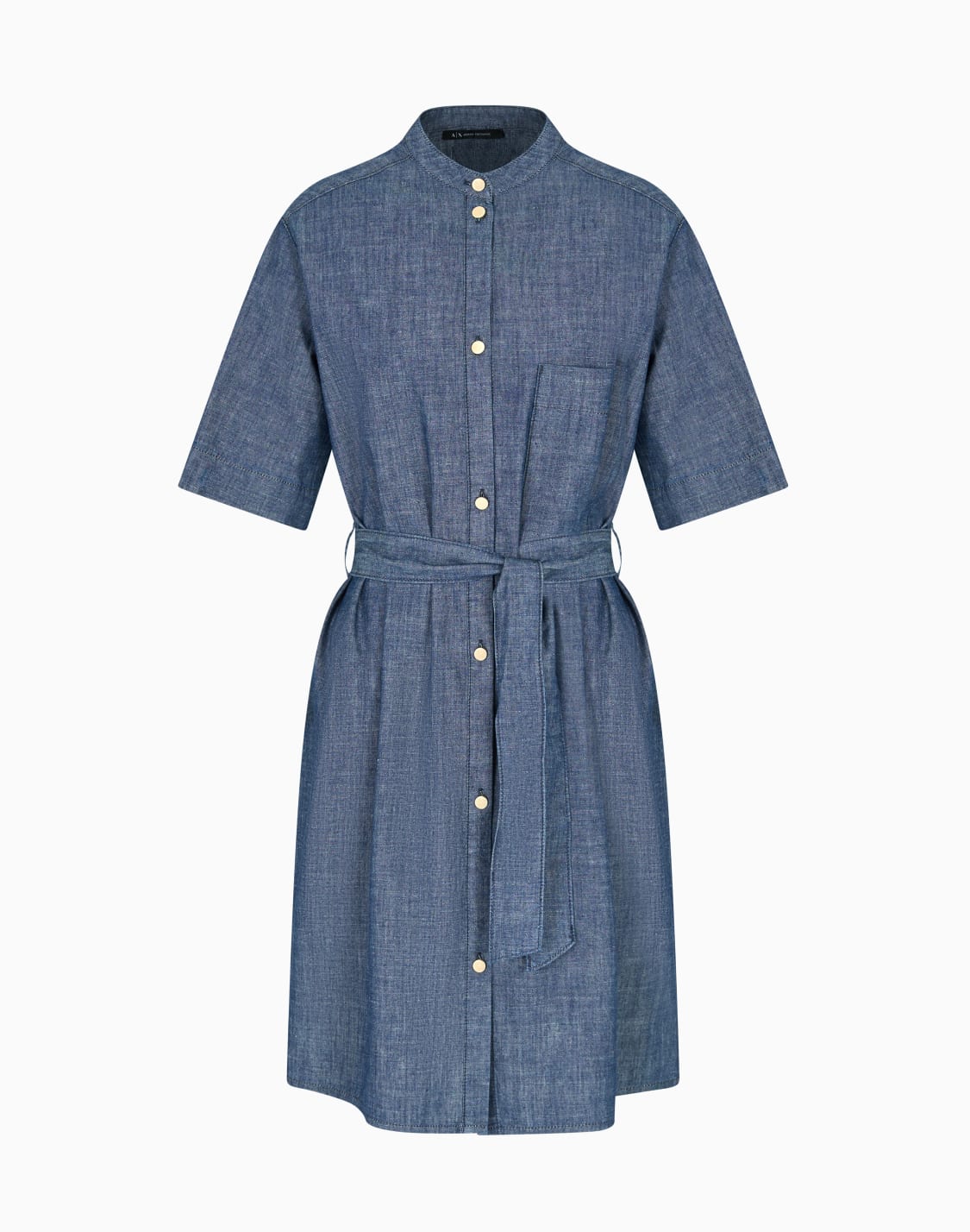 cotton-chambray-smock-dress-blue--armani-exchange