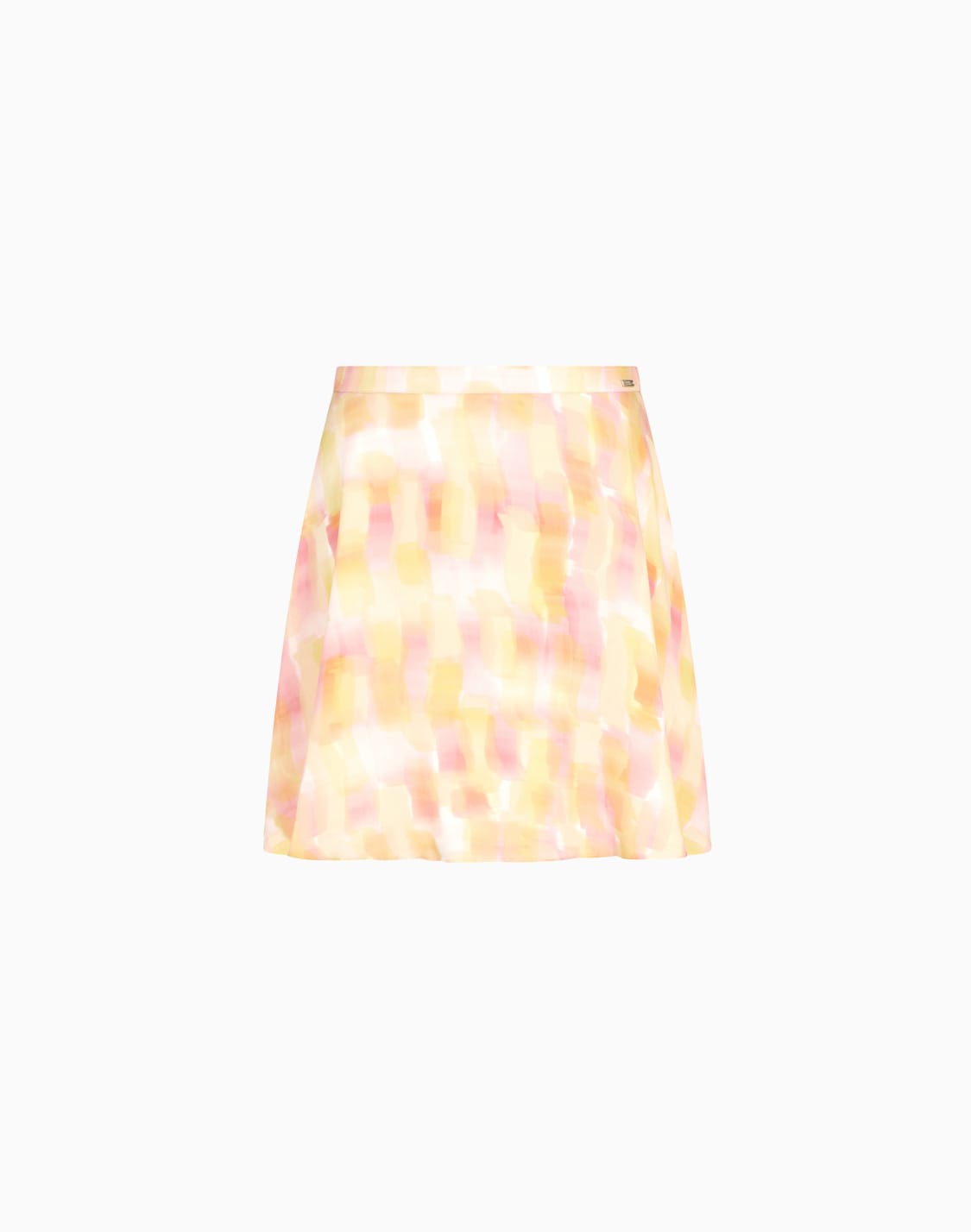 flared-skirt-in-patterned-satin-pink--armani-exchange