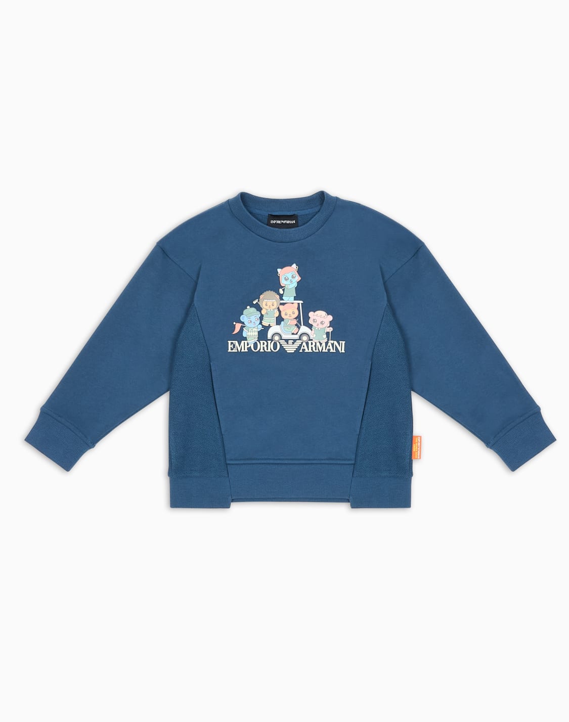 asv-スウェットシャツ-オガニックジャジ-マンガベアクルプリント-ブル--emporio-armani