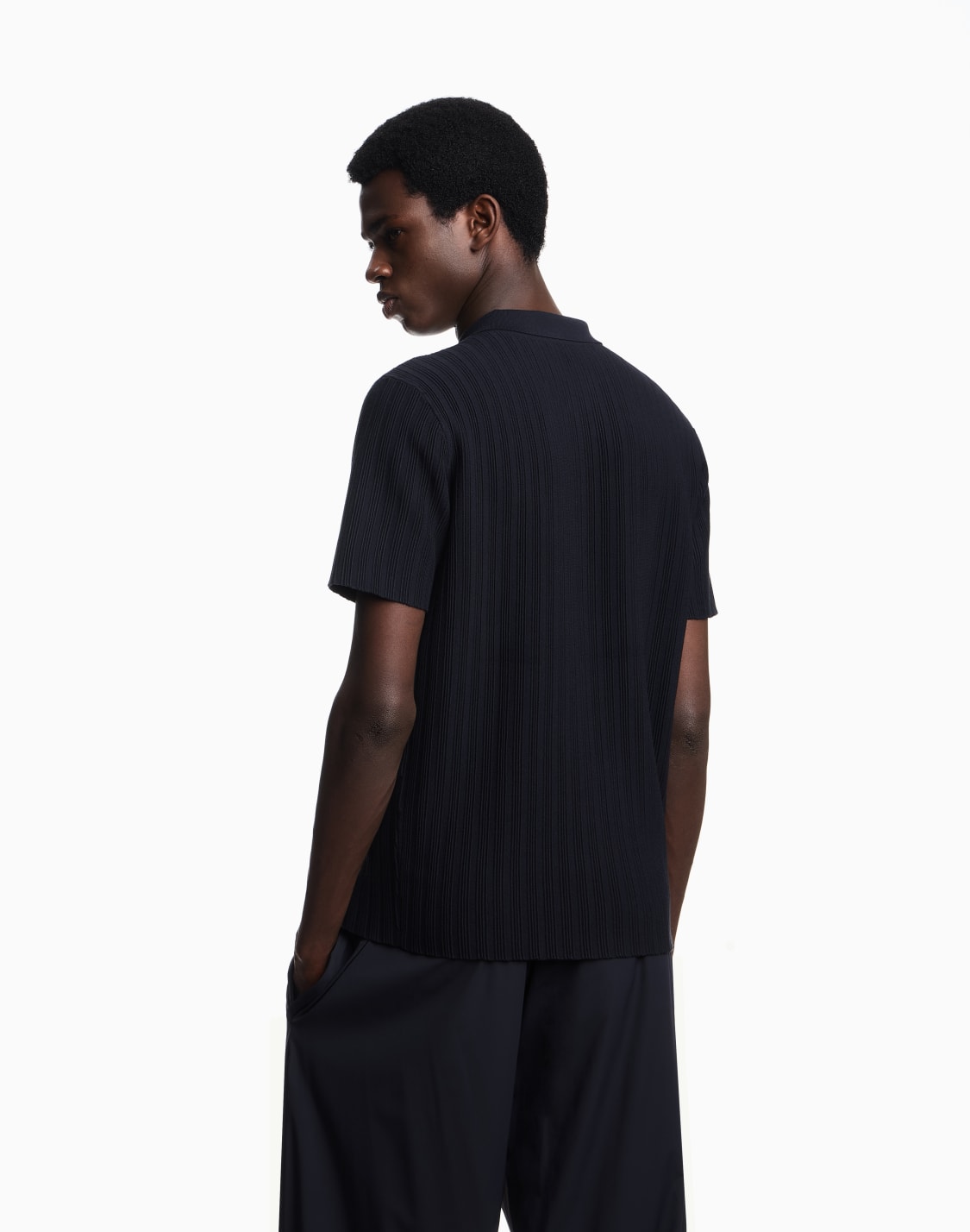 icon-vertical-ottoman-stitch-viscose-polo-neck-jumper-navy-blue--emporio-armani
