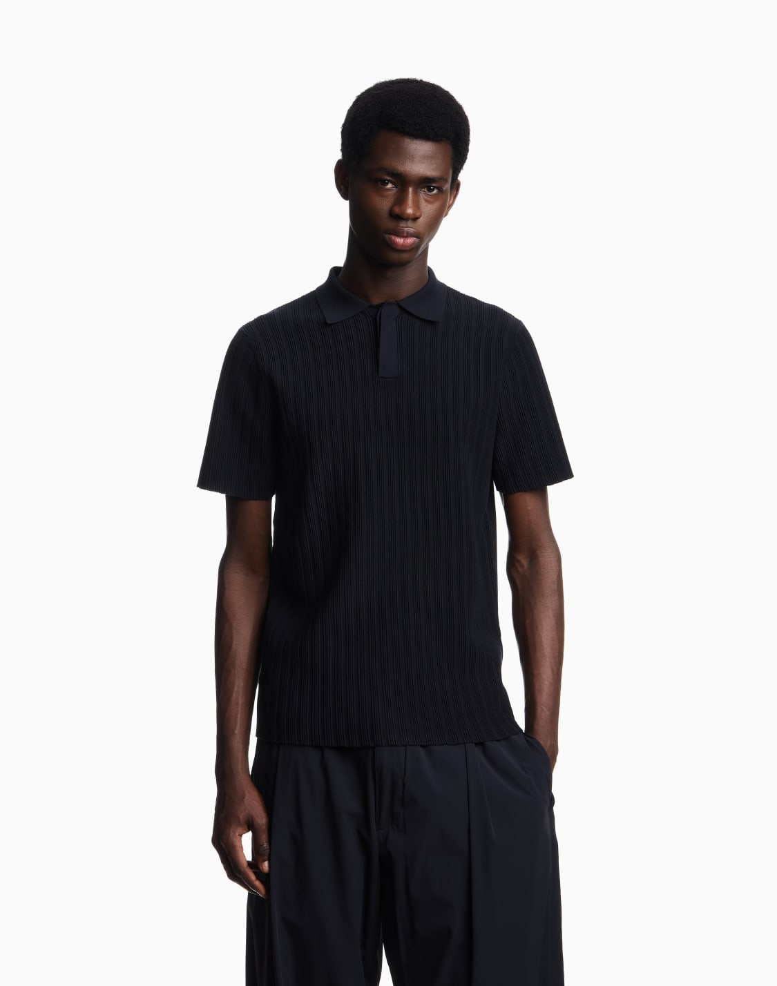 icon-vertical-ottoman-stitch-viscose-polo-neck-jumper-navy-blue--emporio-armani