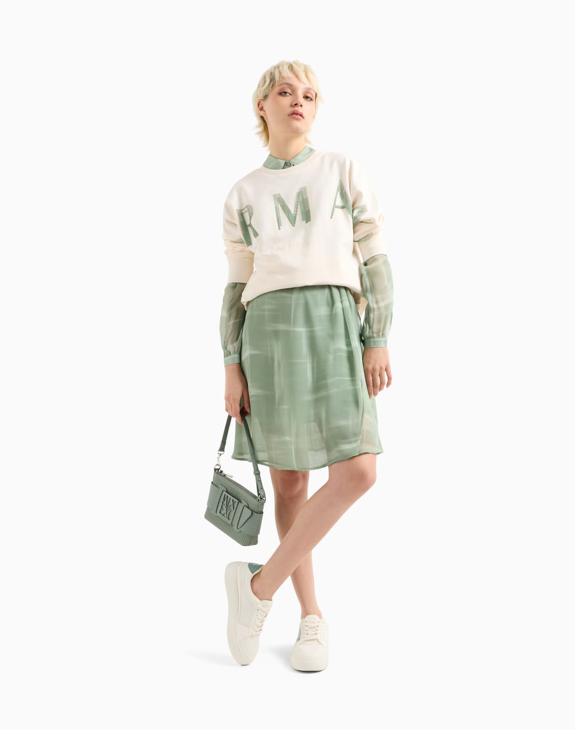 short-dresses-green--armani-exchange