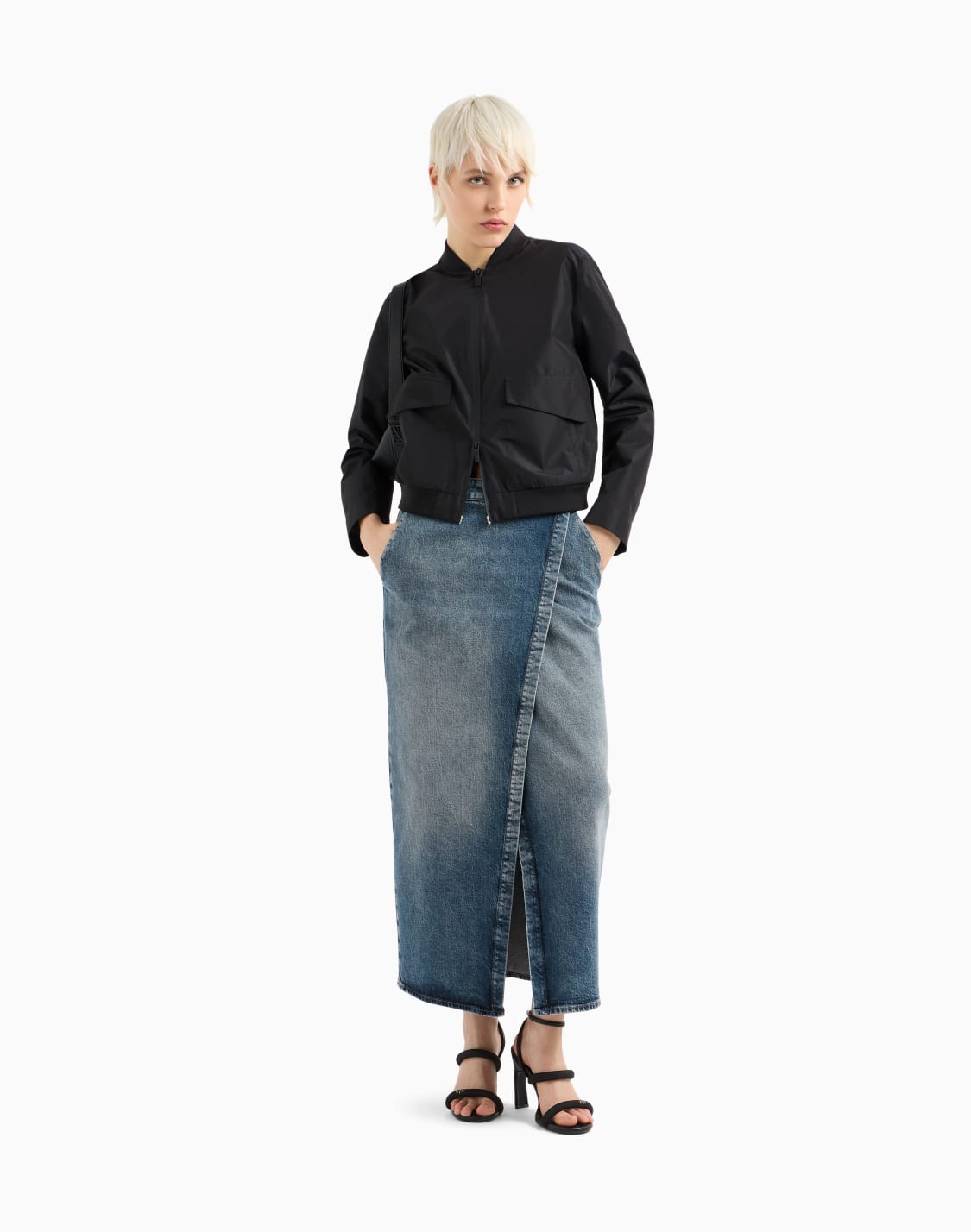 midi-skirts-blue--armani-exchange