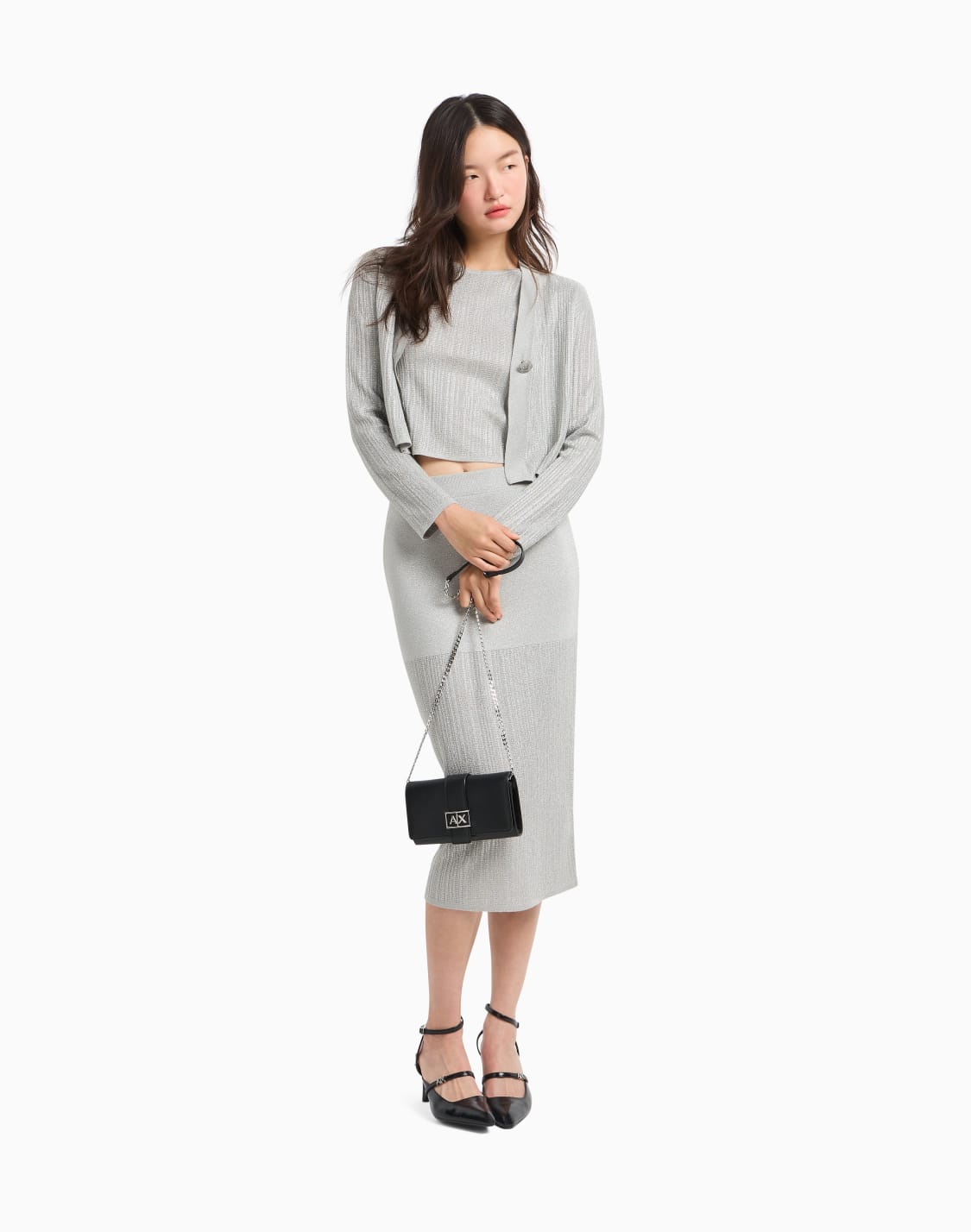 lurex-yarn-pencil-skirt-silver--armani-exchange