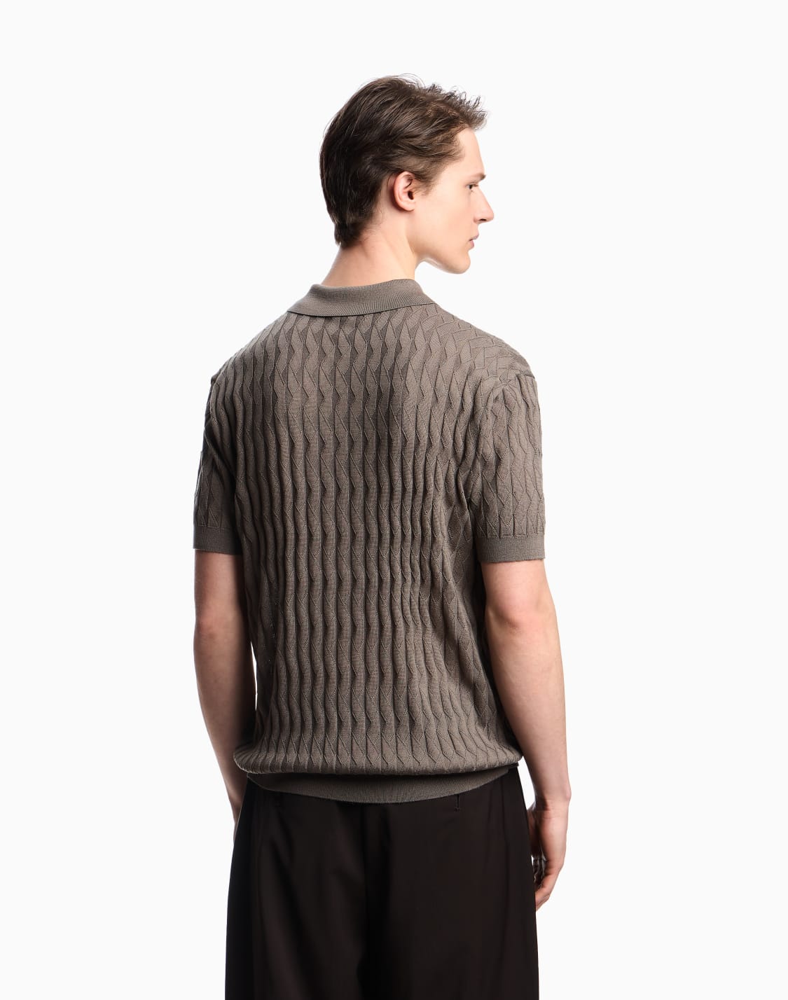 asv-lyocell-blend-jumper-with-polo-shirt-collar-in-an-embossed-patterned-stitch-green--emporio-armani