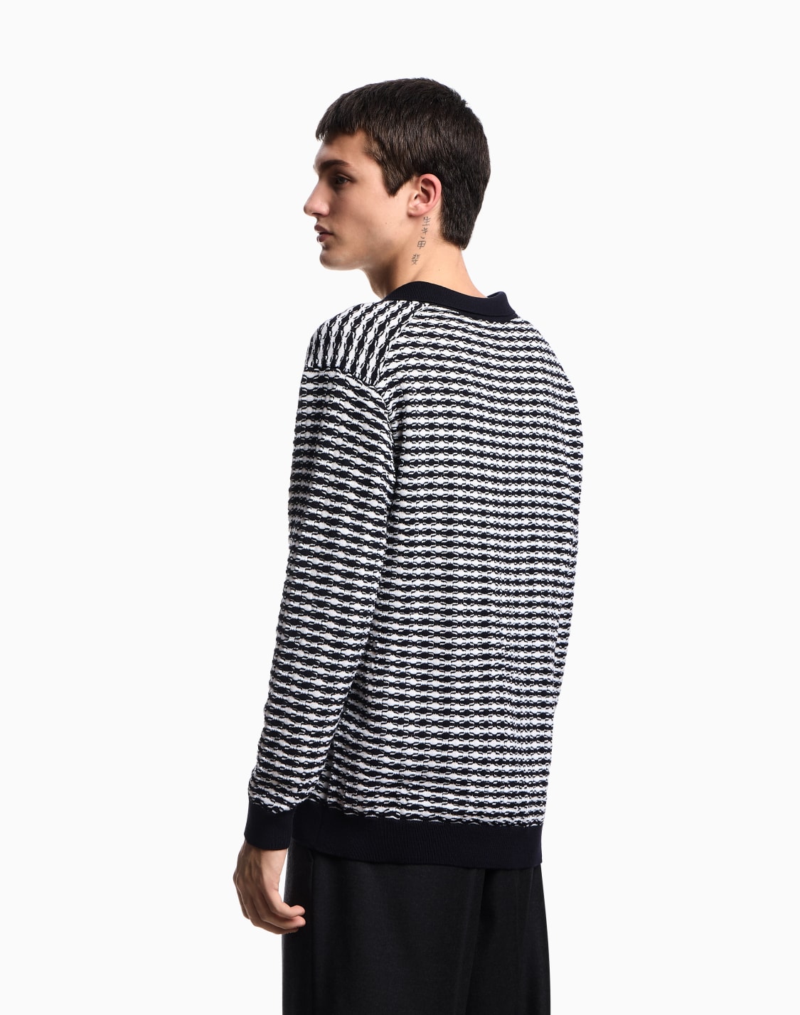 icon-virgin-wool-jumper-with-polo-shirt-collar-and-embossed-knit-white--emporio-armani